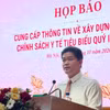 Thứ trưởng thường trực Bộ Y tế Vũ Mạnh Hà chủ trì cuộc họp. (Ảnh: PV/Vietnam+)