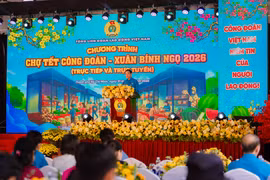 Dự kiến, Tết Bính Ngọ sẽ có khoảng trên 12 triệu lượt đoàn viên và người thân được thụ hưởng các chính sách chăm lo của tổ chức công đoàn. (Ảnh: PV/Vietnam+)