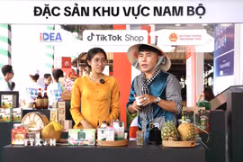 Đẩy mạnh quảng bá các sản phẩm Việt qua các kênh livestreams bán hàng. (Ảnh: Hồng Nhung/TTXVN)