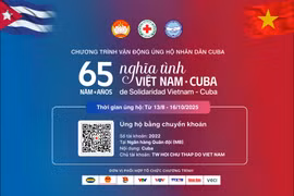 Chương trình diễn ra trong 65 ngày (13/8 - 16/10/2025) nhằm huy động nguồn lực hỗ trợ nhân dân Cuba vượt qua khó khăn và vun đắp tình hữu nghị đặc biệt giữa hai dân tộc. (Ảnh: Trung ương Hội chữ thập đỏ Việt Nam)