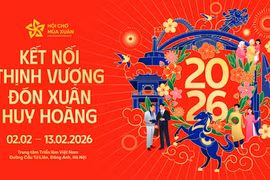 Chủ đề Hội chợ Mùa Xuân lần thứ nhất năm 2026 là “Kết nối thịnh vượng-Đón Xuân huy hoàng.” (Ảnh: BCT/Vietnam+)