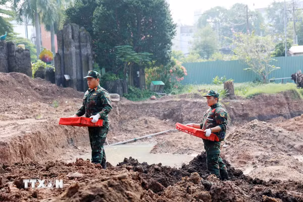 Quy tập 58 hài cốt liệt sỹ trong 5 ngày đầu của đợt 2 tại công viên Lê Thị Riêng