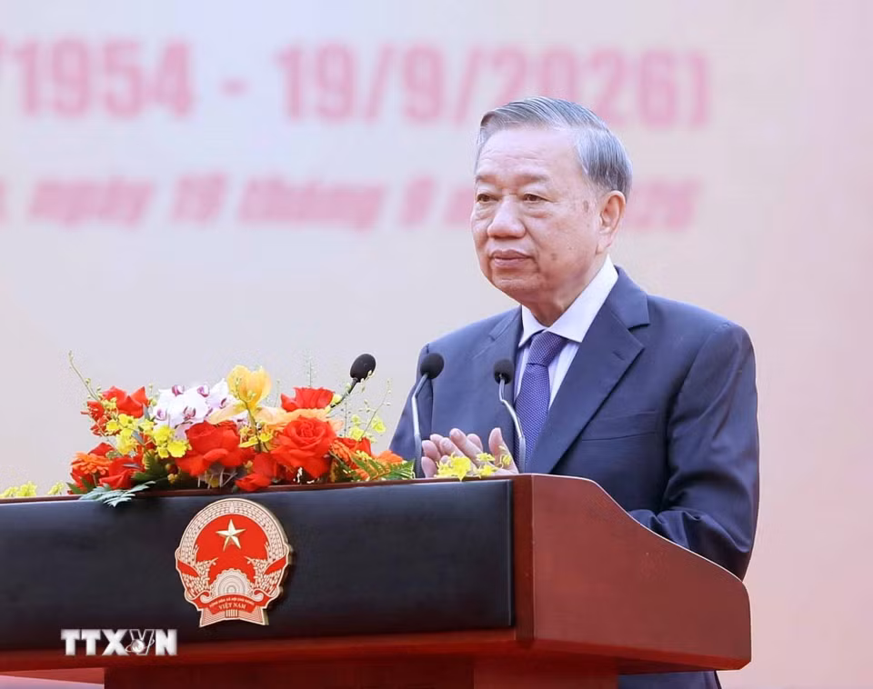 Tổng Bí thư, Chủ tịch nước Tô Lâm phát biểu. (Ảnh: Thống Nhất/TTXVN)