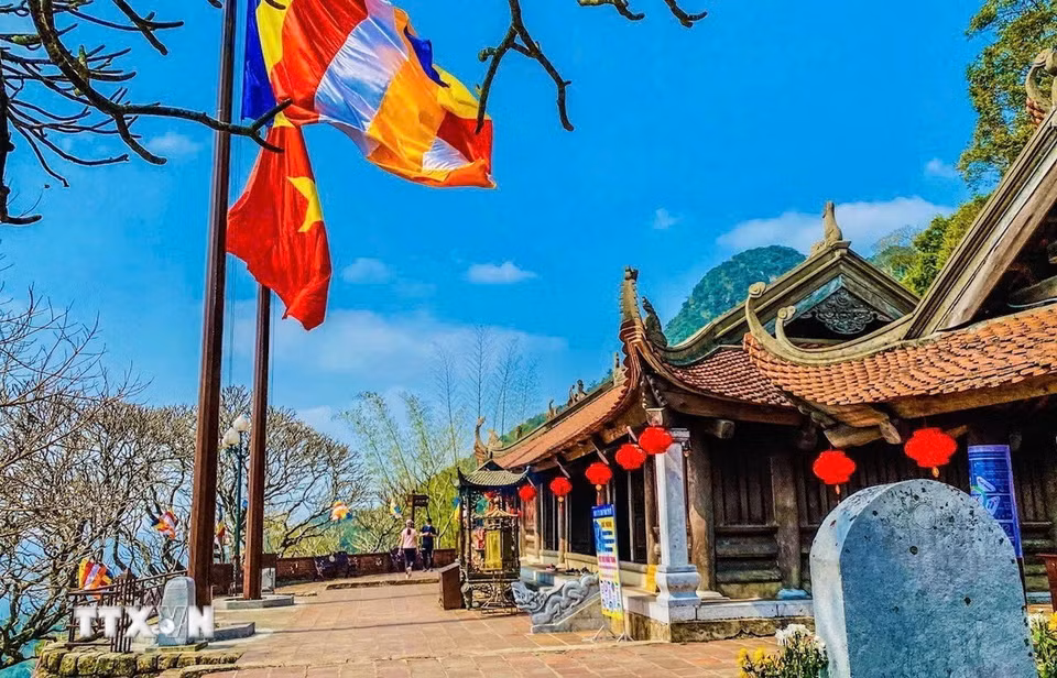 Chùa Ngọa Vân - Khu Di tích Quốc gia Đặc biệt nhà Trần. (Ảnh: TTXVN phát)