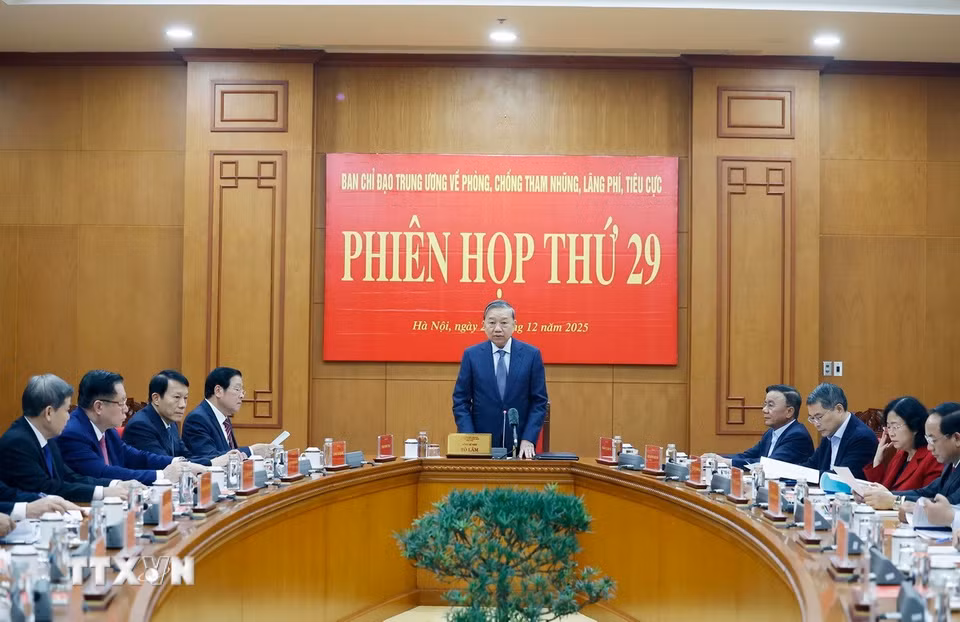 Tổng Bí thư Tô Lâm phát biểu. (Ảnh: Thống Nhất/TTXVN)