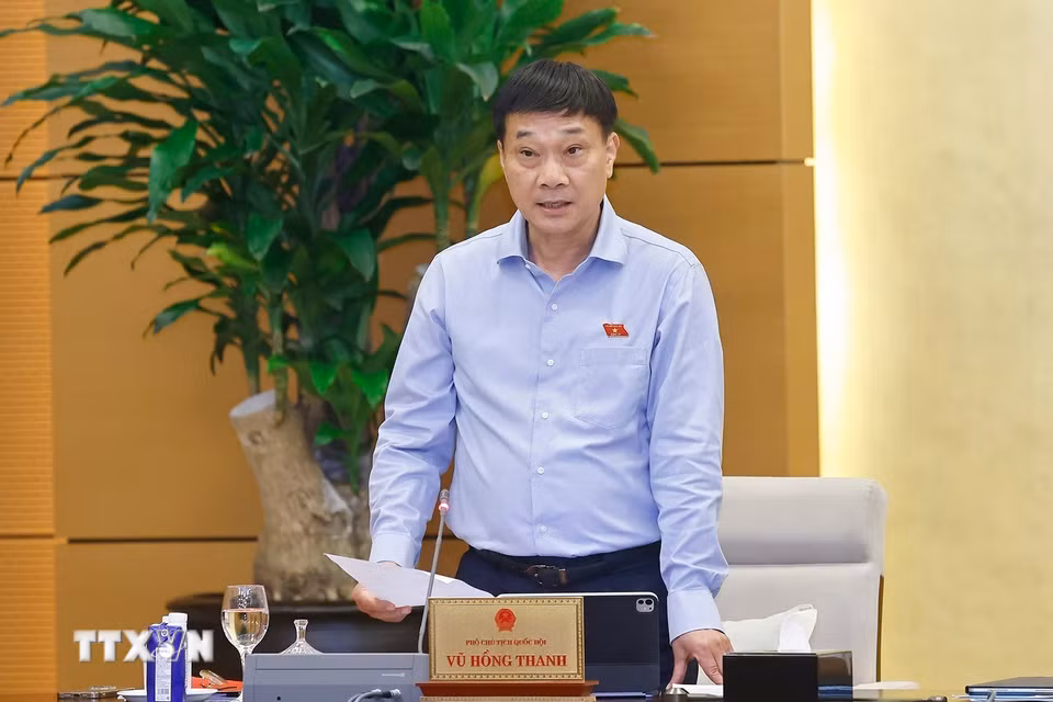Phó Chủ tịch Quốc hội Vũ Hồng Thanh phát biểu. (Ảnh: Doãn Tấn/TTXVN)