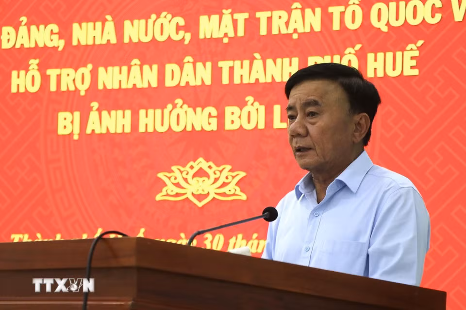 Thường trực Ban Bí thư Trần Cẩm Tú phát biểu. (Ảnh: Mai Trang/TTXVN)