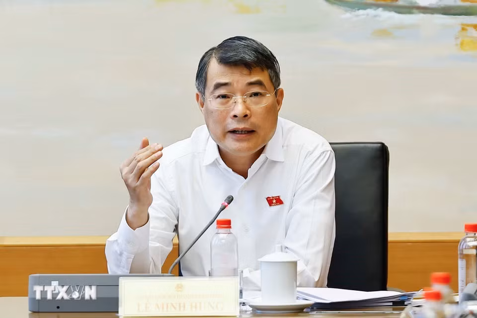 Thủ tướng Lê Minh Hưng, đại biểu Quốc hội thành phố Hải Phòng phát biểu. (Ảnh: Doãn Tấn/TTXVN)