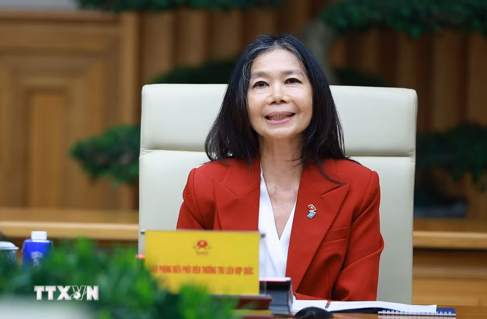 Bà Pauline Tamesis, Điều phối viên Thường trú Liên hợp quốc tại Việt Nam phát biểu. (Ảnh: Dương Giang/TTXVN)
