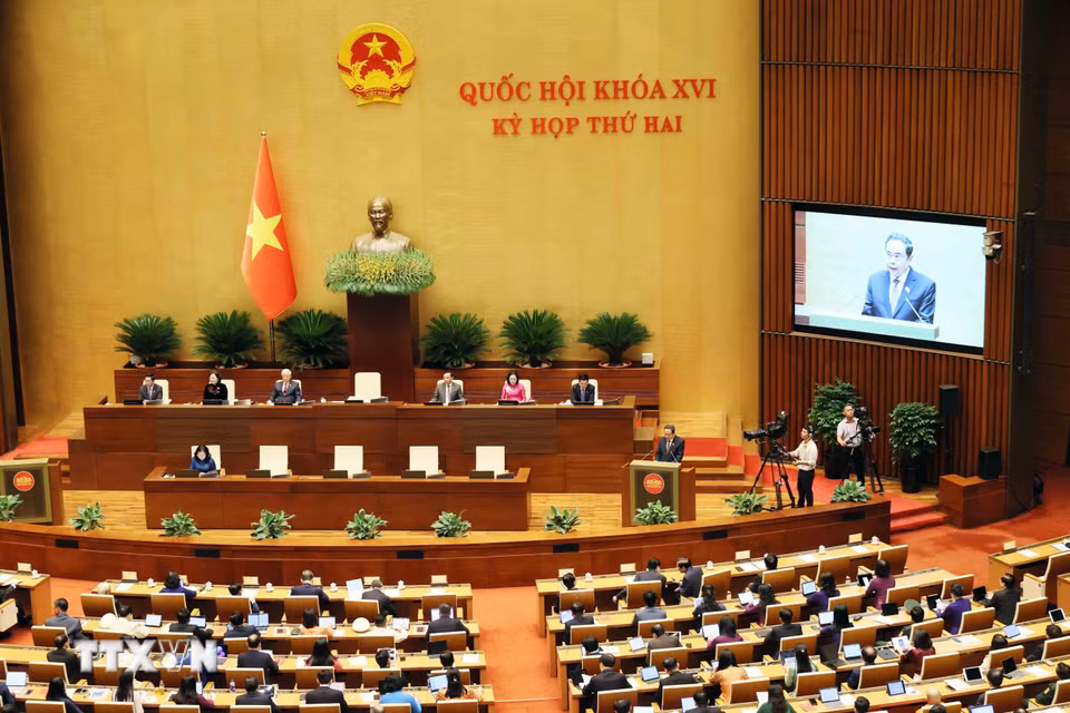 Phiên khai mạc Kỳ họp thứ 2, Quốc hội khóa XVI. (Ảnh: An Đăng/TTXVN)