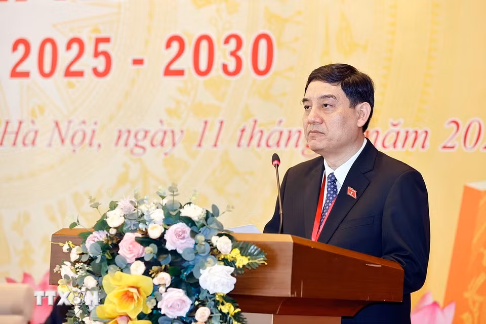 Chủ nhiệm Ủy ban Văn hóa và Xã hội của Quốc hội Nguyễn Đắc Vinh phát biểu. (Ảnh: Doãn Tấn/TTXVN)