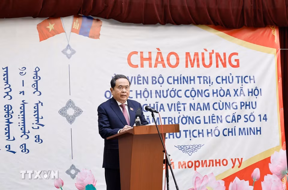 Chủ tịch Quốc hội Trần Thanh Mẫn phát biểu. (Ảnh: Doãn Tấn/TTXVN)