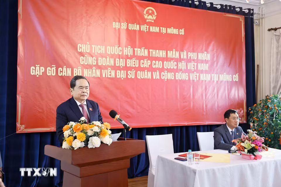 Chủ tịch Quốc hội Trần Thanh Mẫn phát biểu. (Ảnh: Doãn Tấn/TTXVN)
