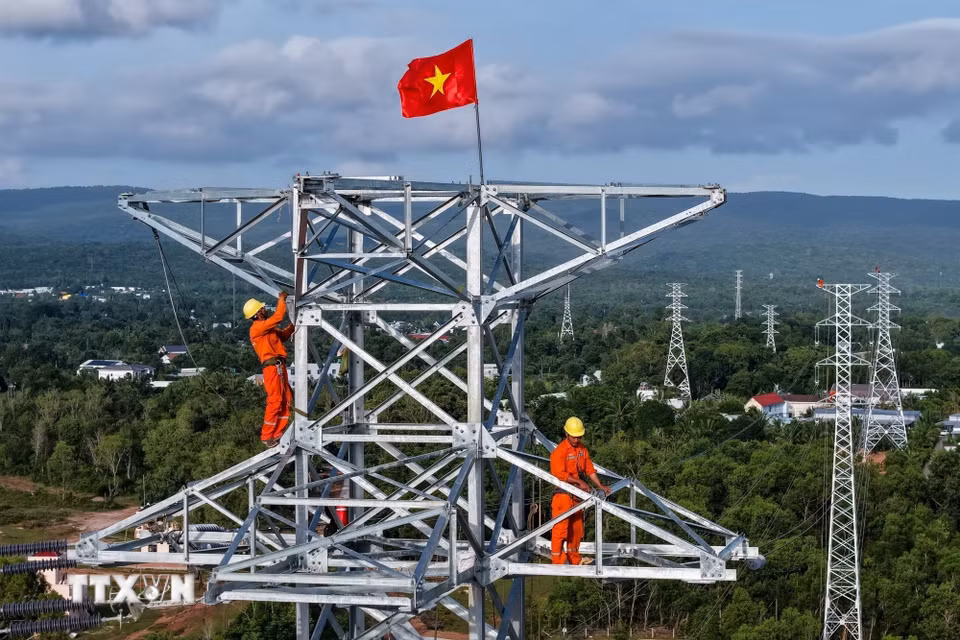 Các công trình điện trên địa bàn đặc khu Phú Quốc (An Giang). (Ảnh: TTXVN phát)