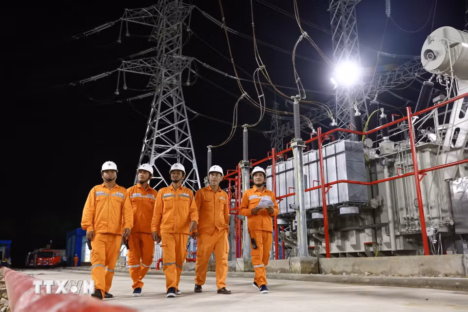 Các công trình điện trên địa bàn đặc khu Phú Quốc (An Giang). (Ảnh: TTXVN phát)