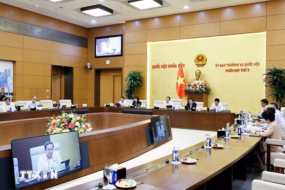 Chủ tịch Quốc hội Trần Thanh Mẫn phát biểu. (Ảnh: Doãn Tấn/TTXVN)