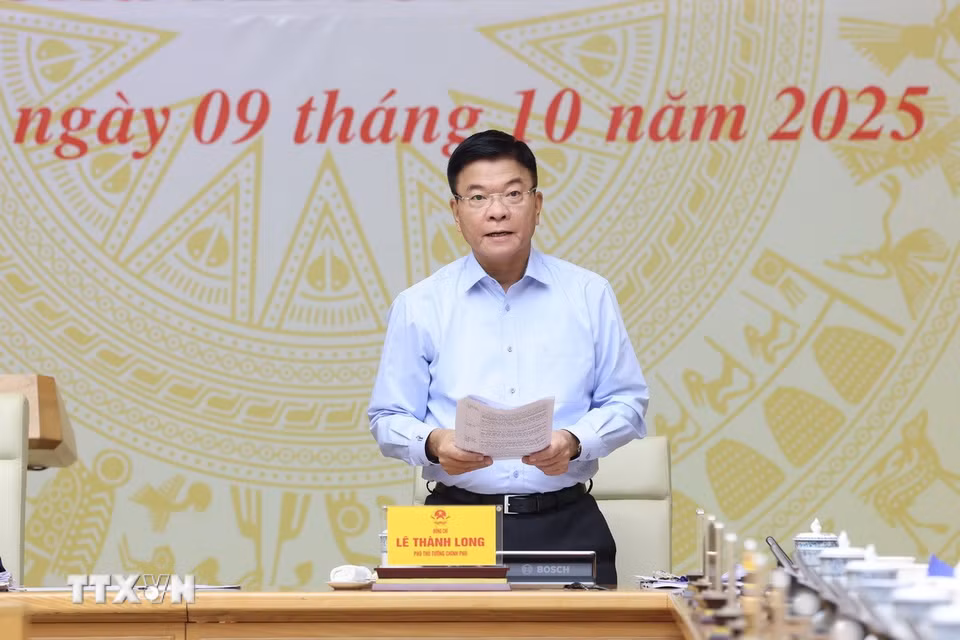Phó Thủ tướng Lê Thành Long phát biểu. (Ảnh: Dương Giang/TTXVN)