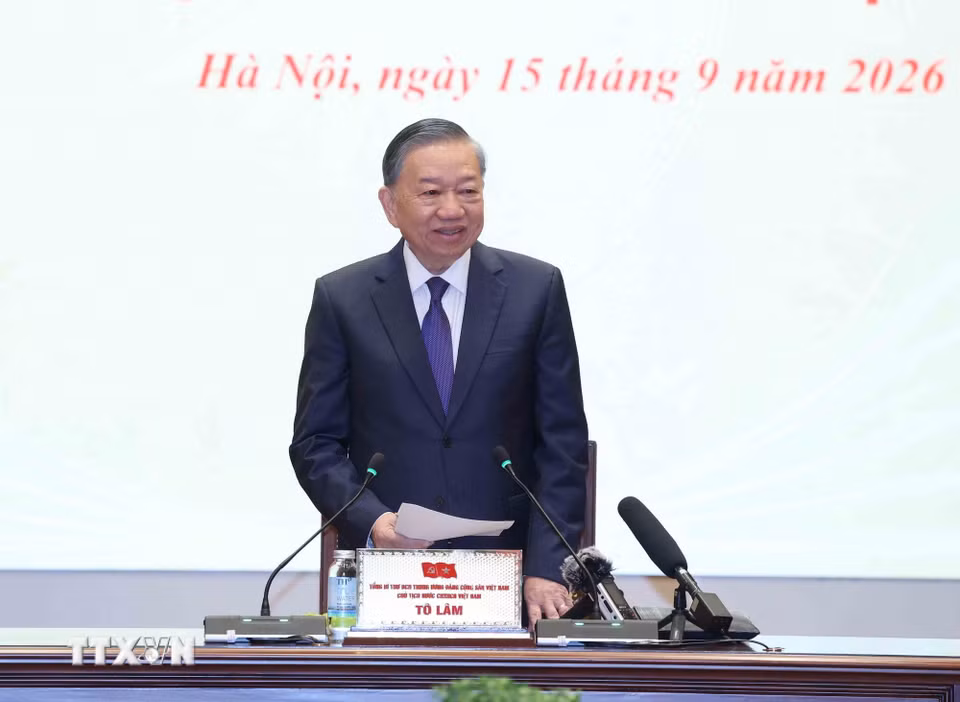 Tổng Bí thư, Chủ tịch nước Tô Lâm phát biểu. (Ảnh: Thống Nhất/TTXVN)