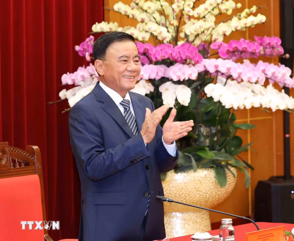 Thường trực Ban Bí thư Trần Cẩm Tú tại buổi tiếp. (Ảnh: Phương Hoa/TTXVN)
