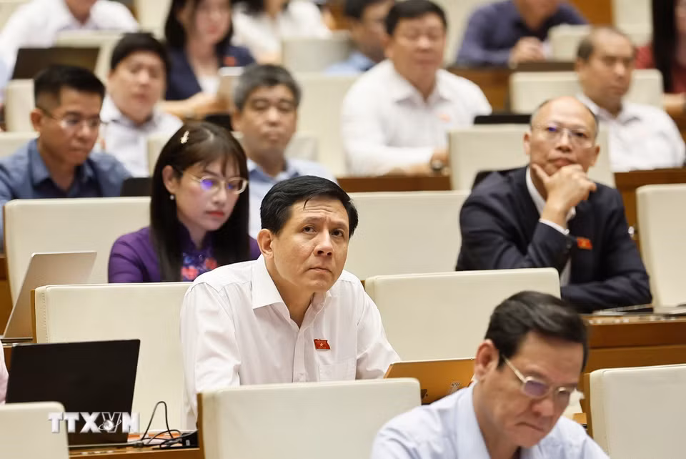 Đại biểu Quốc hội dự phiên họp. (Ảnh: Doãn Tấn/TTXVN)