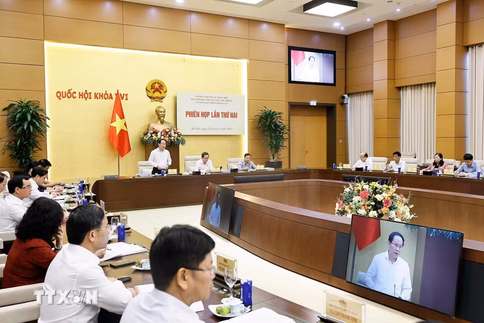 Phó Thủ tướng Chính phủ Lê Tiến Châu, Phó Trưởng ban Thường trực Ban Chỉ đạo phát biểu. (Ảnh: Doãn Tấn/ TTXVN)