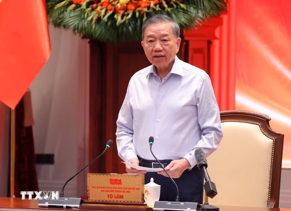 Tổng Bí thư, Chủ tịch nước Tô Lâm phát biểu. (Ảnh: Văn Điệp/TTXVN)