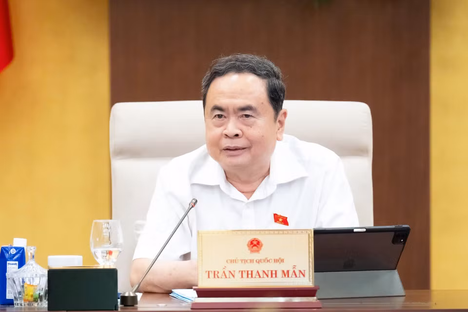Chủ tịch Quốc hội Trần Thanh Mẫn phát biểu. (Ảnh: Doãn Tấn/TTXVN)