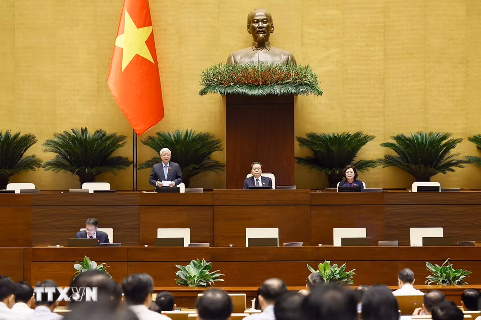 Phó Chủ tịch Thường trực Quốc hội Đỗ Văn Chiến phát biểu. (Ảnh: Doãn Tấn/TTXVN)