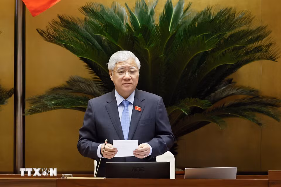 Phó Chủ tịch Thường trực Quốc hội Đỗ Văn Chiến phát biểu. (Ảnh: Doãn Tấn/TTXVN)