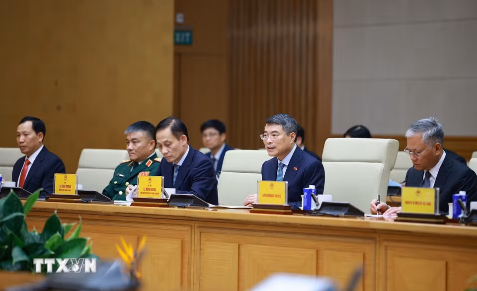 Thủ tướng Lê Minh Hưng tiếp Đại sứ các nước ASEAN tại Việt Nam. (Ảnh: Dương Giang/TTXVN)