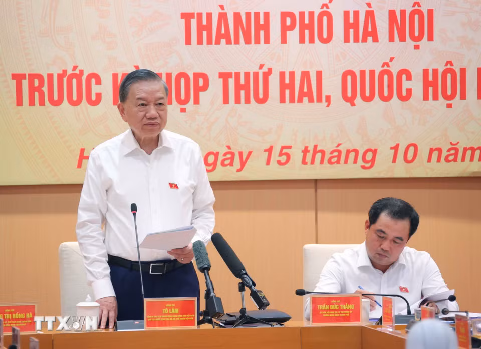Tổng Bí thư, Chủ tịch nước Tô Lâm phát biểu. (Ảnh: Văn Điệp/TTXVN)