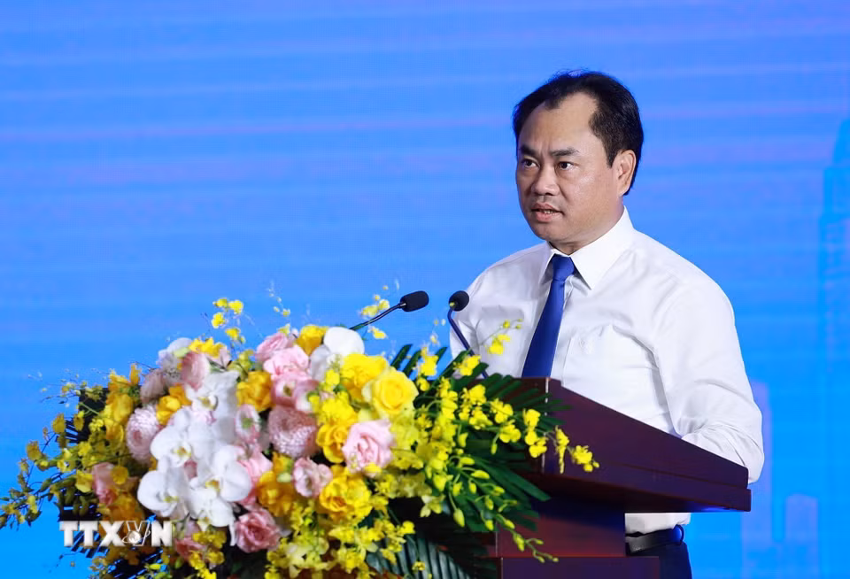 Bộ trưởng Bộ Nông nghiệp và Môi trường Trịnh Việt Hùng phát biểu. (Ảnh: Dương Giang/TTXVN)