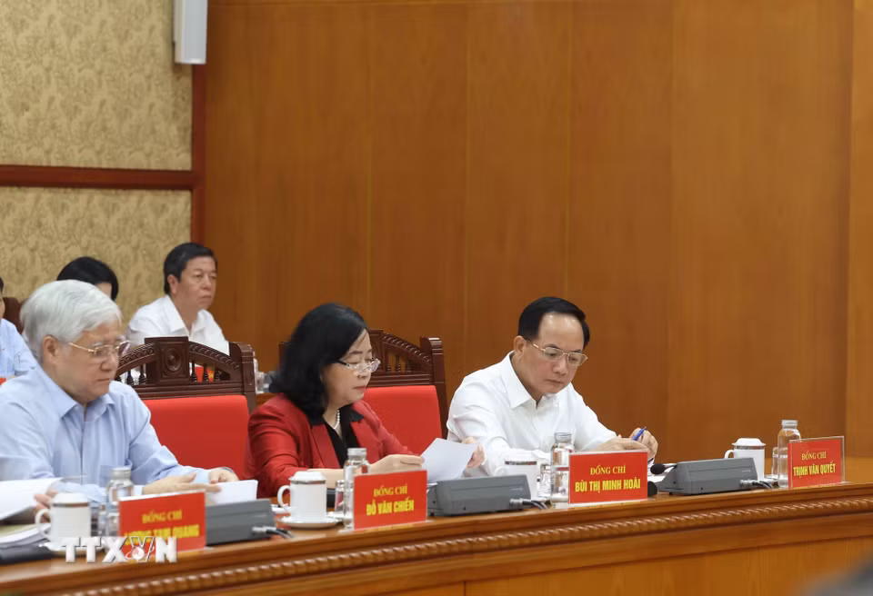 Các đại biểu tham dự cuộc làm việc. (Ảnh: Thống Nhất/TTXVN)