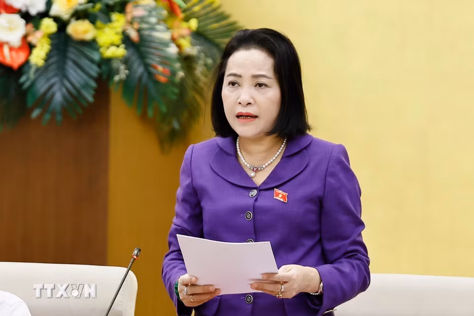 Phó Chủ tịch Quốc hội Nguyễn Thị Thanh phát biểu. (Ảnh: Doãn Tấn/TTXVN)