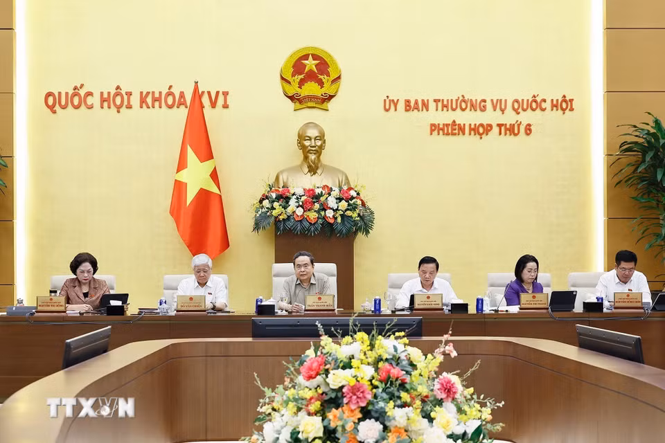 Chủ tịch Quốc hội Trần Thanh Mẫn phát biểu. (Ảnh: Doãn Tấn/TTXVN)