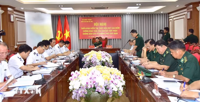 Quang cảnh buổi làm việc. (Ảnh: TTXVN phát)