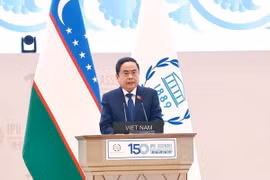Chủ tịch Quốc hội Trần Thanh Mẫn phát biểu tại Phiên thảo luận chung IPU-150. (Ảnh: Doãn Tấn/TTXVN)