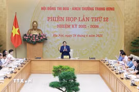 Thủ tướng Phạm Minh Chính chủ trì phiên họp lần thứ 12 của Hội đồng Thi đua-Khen thưởng Trung ương. (Ảnh: Dương Giang/TTXVN)
