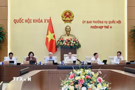 Chủ tịch Quốc hội Trần Thanh Mẫn phát biểu. (Ảnh: Doãn Tấn/TTXVN)