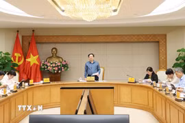 Phó Thủ tướng Hồ Quốc Dũng chủ trì cuộc họp về cơ sở dữ liệu quốc gia về đất đai. (Ảnh: Xuân Tùng/TTXVN)