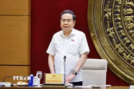 Chủ tịch Quốc hội Trần Thanh Mẫn phát biểu. (Ảnh: Doãn Tấn/TTXVN)
