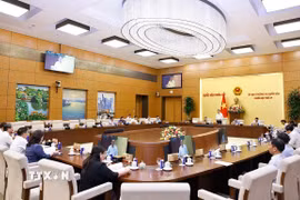Quang cảnh phiên họp thứ 47 của Ủy ban Thường vụ Quốc hội. (Ảnh: Doãn Tấn/ TTXVN)
