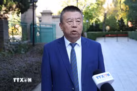 Ông Hòa Chấn Vĩ, Hội trưởng Hiệp hội Phát triển công nghiệp hải ngoại Trung Quốc, cho biết doanh nghiệp Trung Quốc đặc biệt quan tâm đến thị trường Việt Nam, cả về đầu tư lẫn triển khai các hoạt động kinh tế, thương mại. (Ảnh: Quang Hưng/TTXVN)
