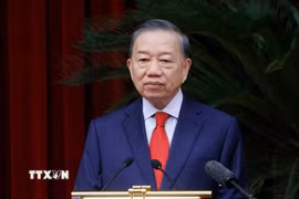 Tổng Bí thư, Chủ tịch nước Tô Lâm phát biểu khai mạc Hội nghị lần thứ tư Ban Chấp hành Trung ương Đảng khóa XIV. (Ảnh: Thống Nhất/TTXVN)