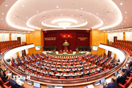 Phiên Khai mạc Hội nghị lần thứ tư Ban Chấp hành Trung ương Đảng khóa XIV. (Ảnh: Phương Hoa/TTXVN)