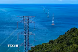 Các công trình điện trên địa bàn đặc khu Phú Quốc (An Giang). (Ảnh: TTXVN phát)
