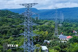 Các công trình điện trên địa bàn đặc khu Phú Quốc (An Giang). (Ảnh: TTXVN phát)