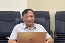 Giáo sư, tiến sỹ Nguyễn Xuân Cự, Phó Giám đốc Trung tâm Kinh tế môi trường (Hội Kinh tế môi trường Việt Nam) nhận định thách thức lớn nhất của Việt Nam là làm sao chuyển từ lợi thế về chi phí sang lợi thế về năng suất, công nghệ và giá trị gia tăng. (Ảnh: Diệu Thúy/TTXVN)