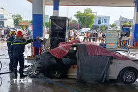 Hiện trường vụ cháy. (Ảnh: TTXVN phát)