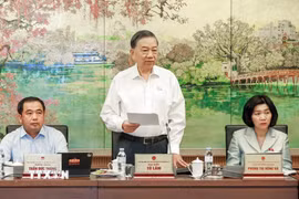 Tổng Bí thư, Chủ tịch nước Tô Lâm, đại biểu Quốc hội thành phố Hà Nội phát biểu. (Ảnh: Doãn Tấn/TTXVN)